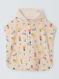 John Lewis Baby Ditsy Fruit Hooded Towel Poncho, Multi