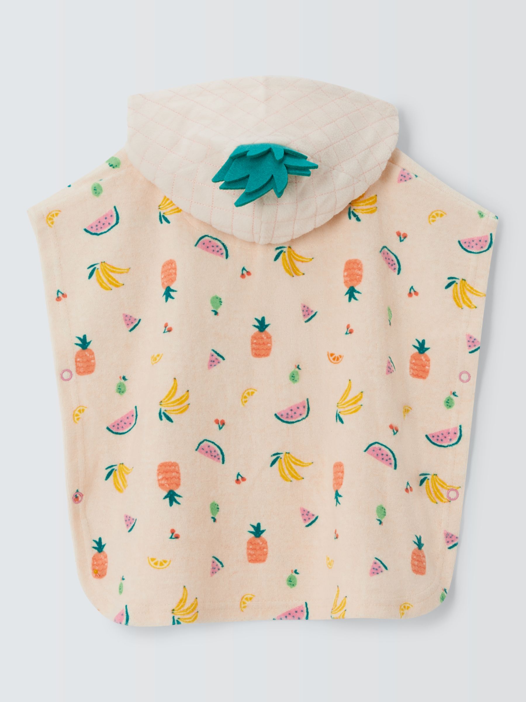 Buy John Lewis Baby Ditsy Fruit Hooded Towel Poncho, Multi Online at johnlewis.com