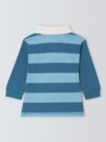 John Lewis Baby Stripe Long Sleeve Rugby Top, Blue