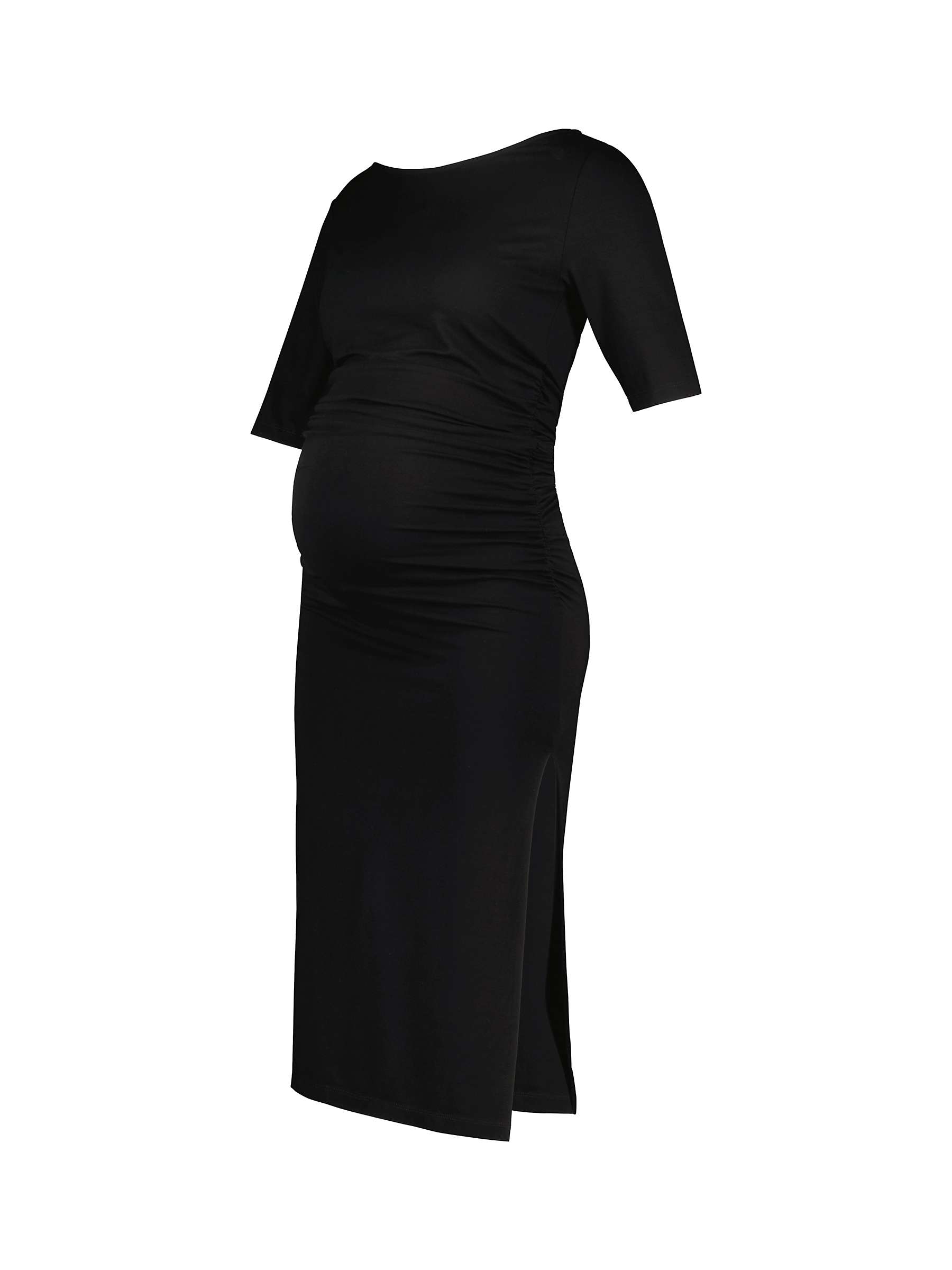 Buy Isabella Oliver Faye Maternity Midi Dress, Caviar Black Online at johnlewis.com