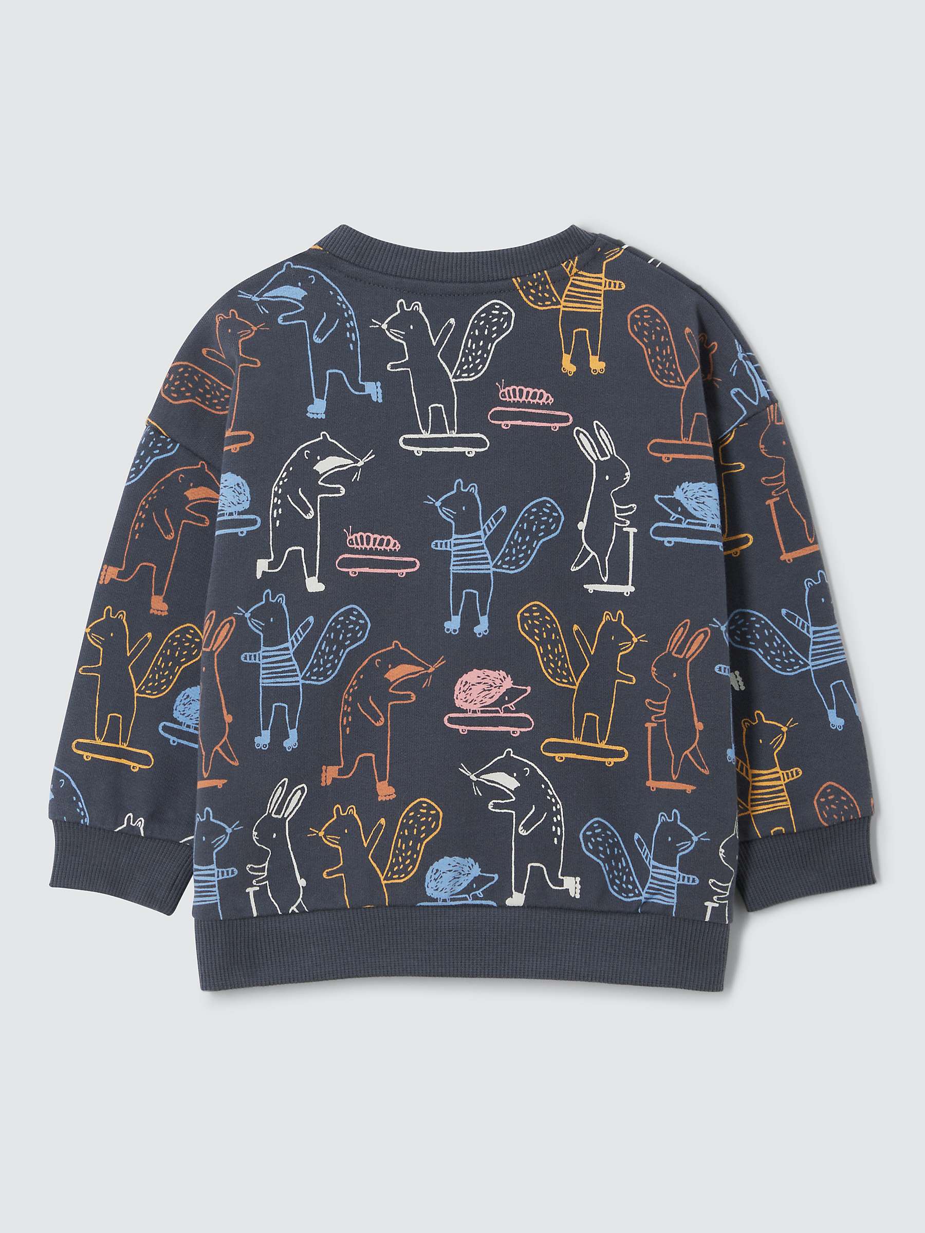 Buy John Lewis Baby Animal Sweatshirt, Blue/Multi Online at johnlewis.com