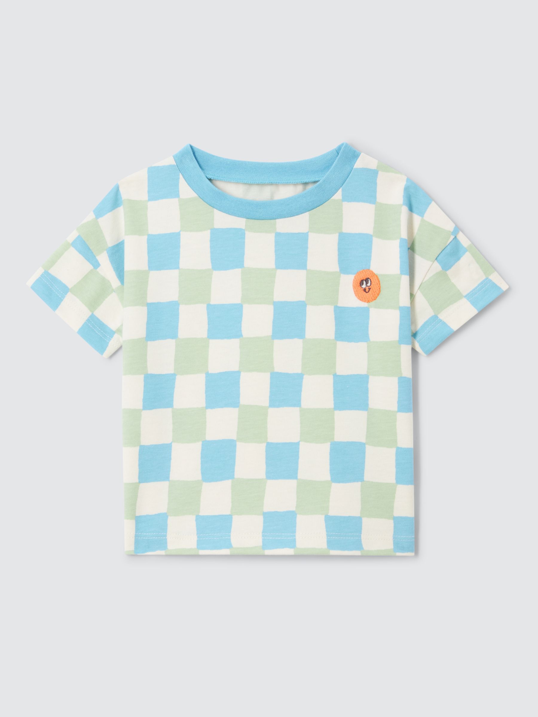 Buy John Lewis ANYDAY Baby Checker Print T-Shirt, Blue/Multi Online at johnlewis.com