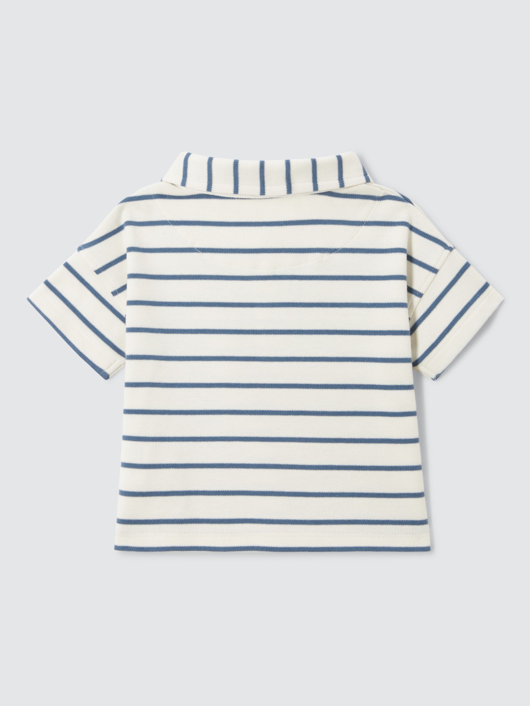 Buy John Lewis ANYDAY Baby Cotton Polo Stripe Top, Blue Online at johnlewis.com
