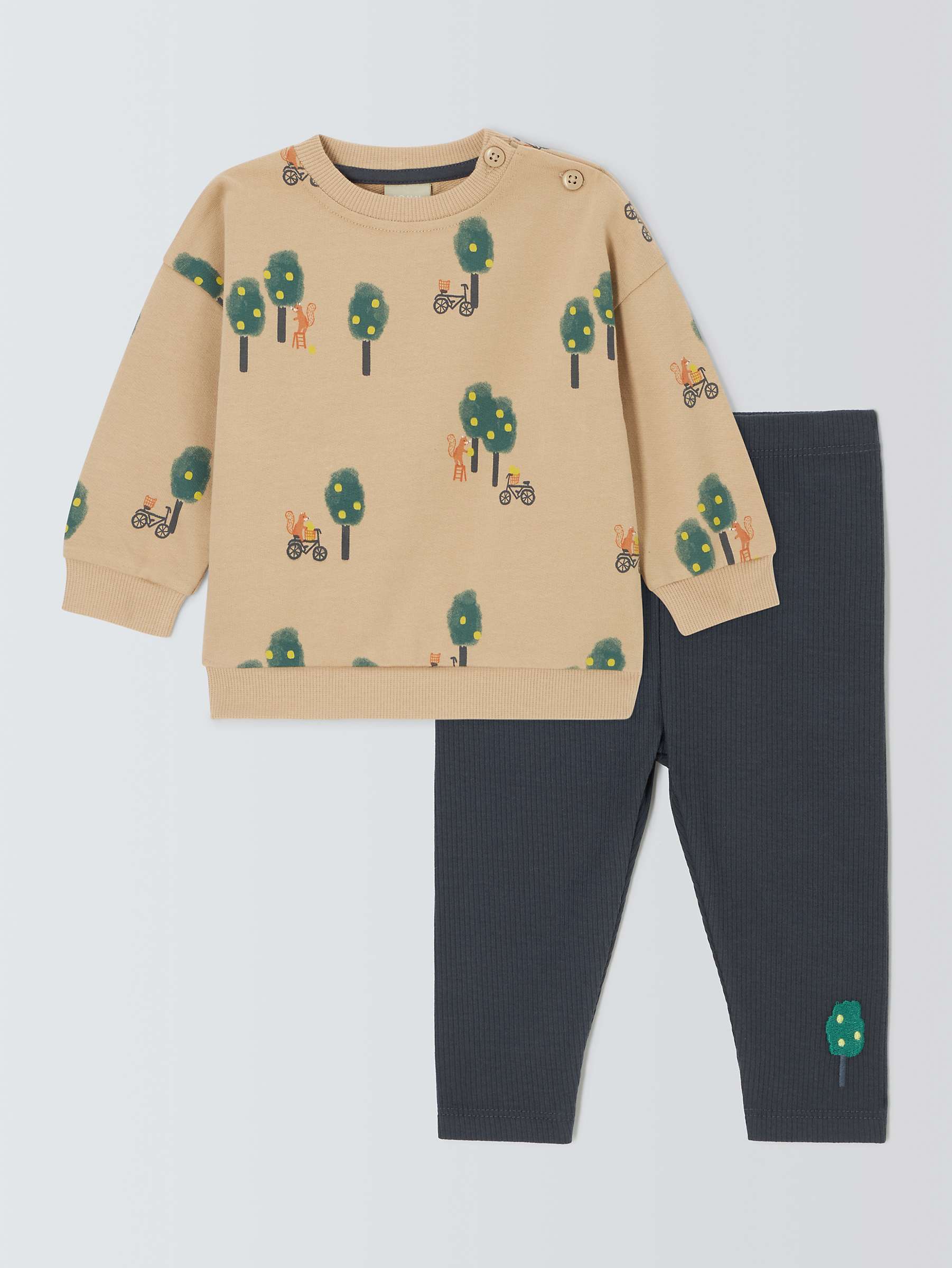Buy John Lewis Baby Tree Print Sweatshirt and Jogger Set, Multi Online at johnlewis.com