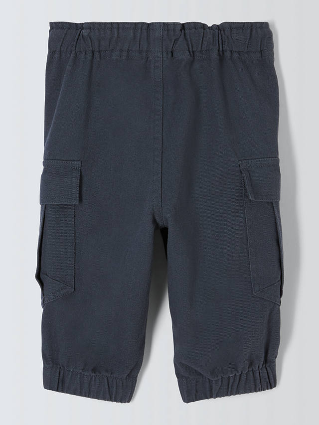 John Lewis Baby Twill Cargo Trousers, Grey