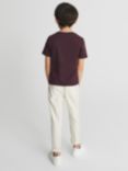 Reiss Kids' Bless Crew Neck T-Shirt, Bordeaux