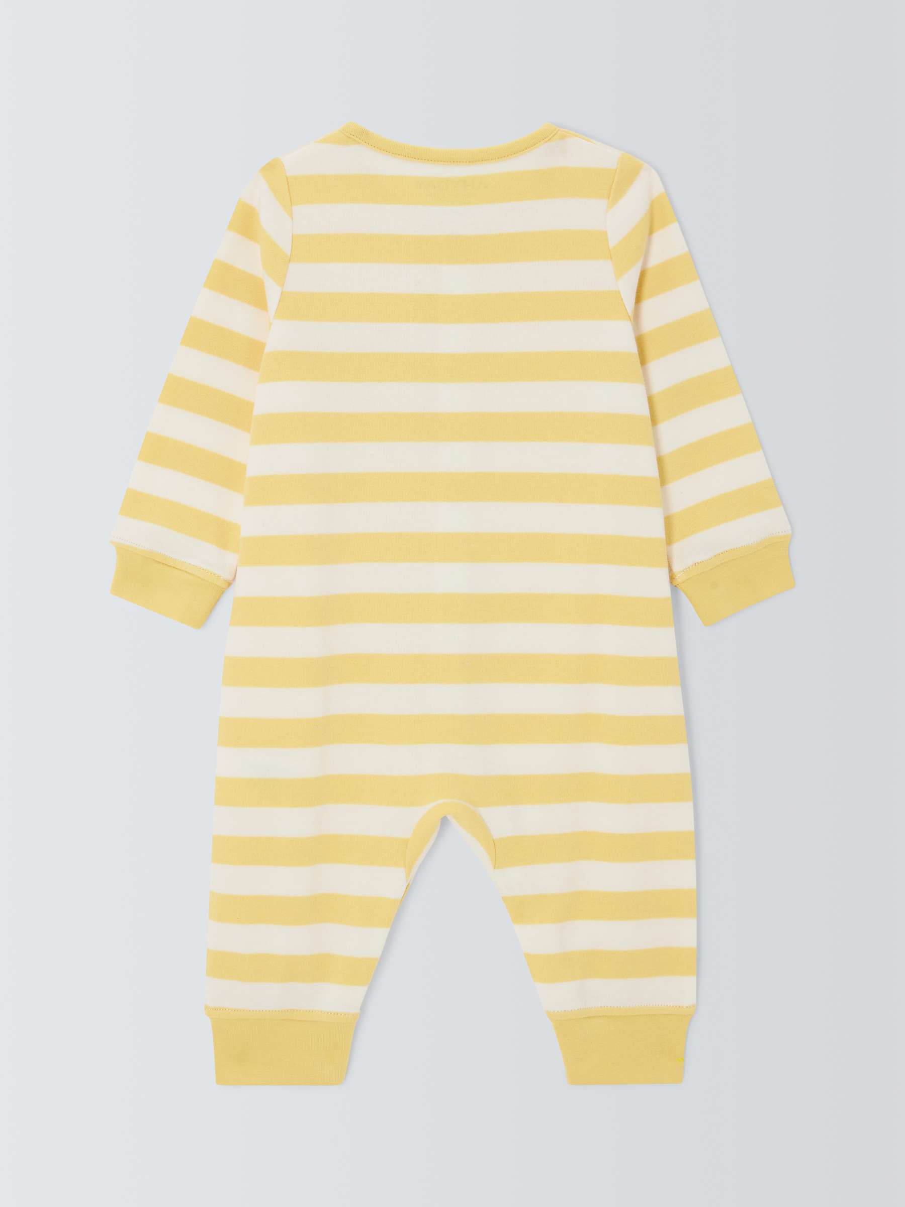 Buy John Lewis ANYDAY Baby Stripe Sun Sleepsuit, Yellow Online at johnlewis.com