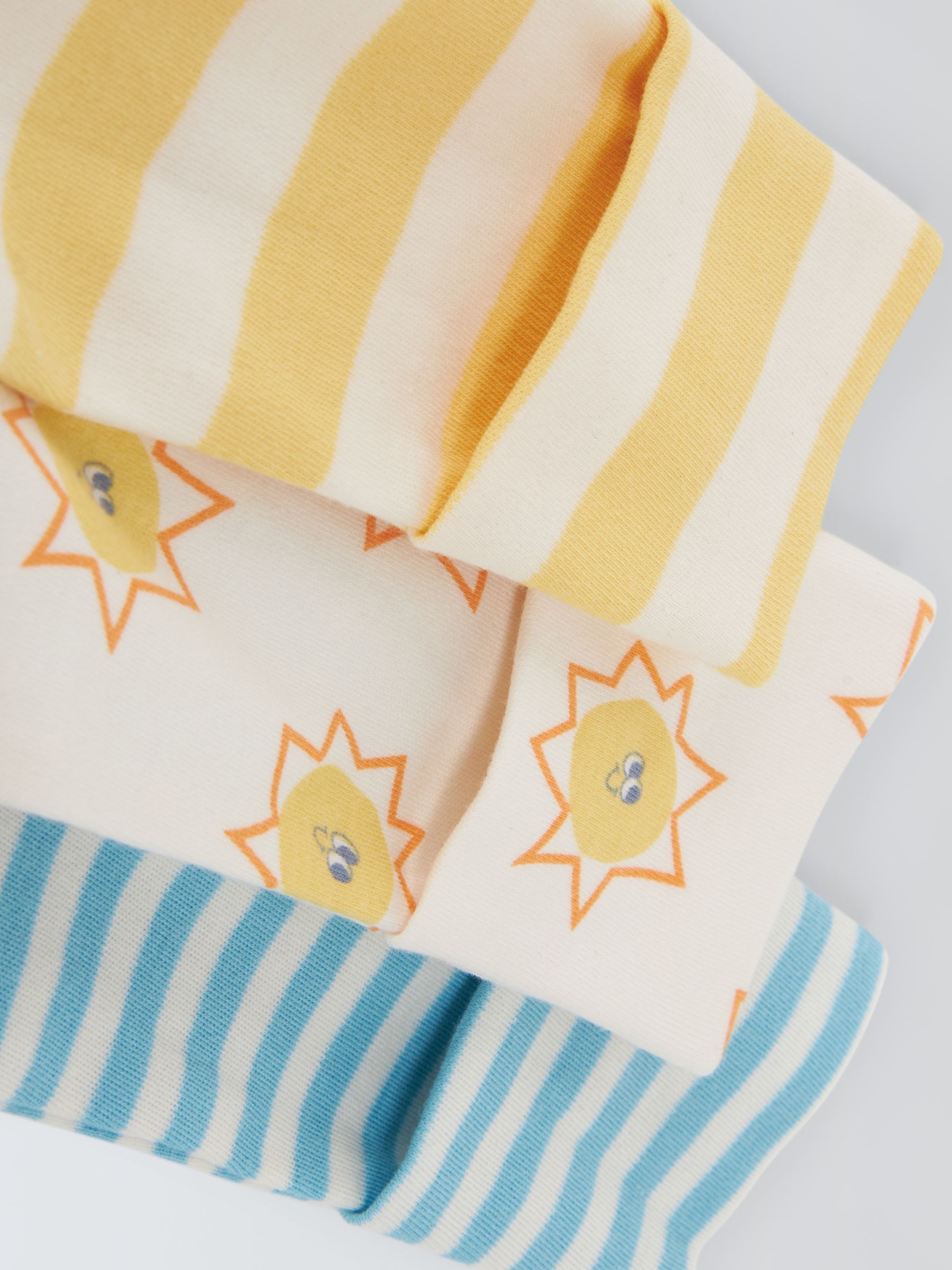 Buy John Lewis ANYDAY Baby Printed Sleepsuit, Pack of 3, Multi Online at johnlewis.com