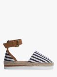 See By Chloé Glyn Stripe Flatform Espadrille Sandals, Blue/Cream