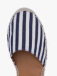See By Chloé Glyn Stripe Flatform Espadrille Sandals, Blue/Cream