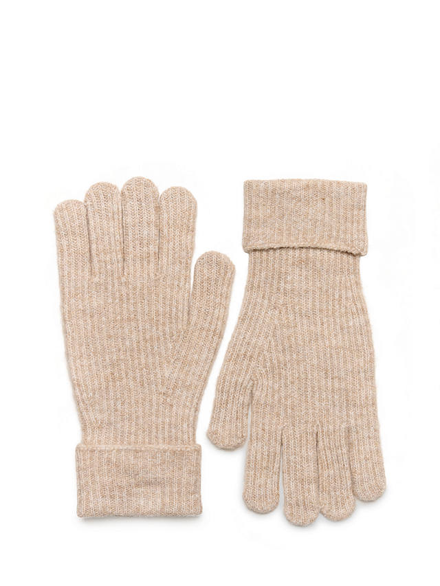 KAFFE Marlene Rib Knit Gloves, Grey Melange