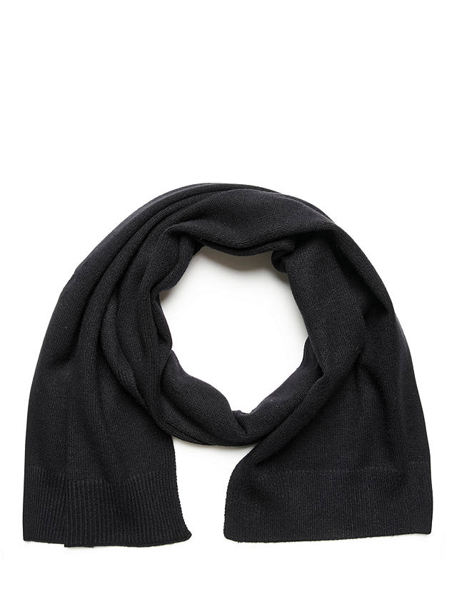 KAFFE Lotte Tight Knitted Long Scarf, Black