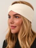 KAFFE Lotte Knitted Knot Headband, Chalk