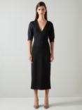 L.K.Bennett x Ascot Collection: Cynthia Plain Dress, Black