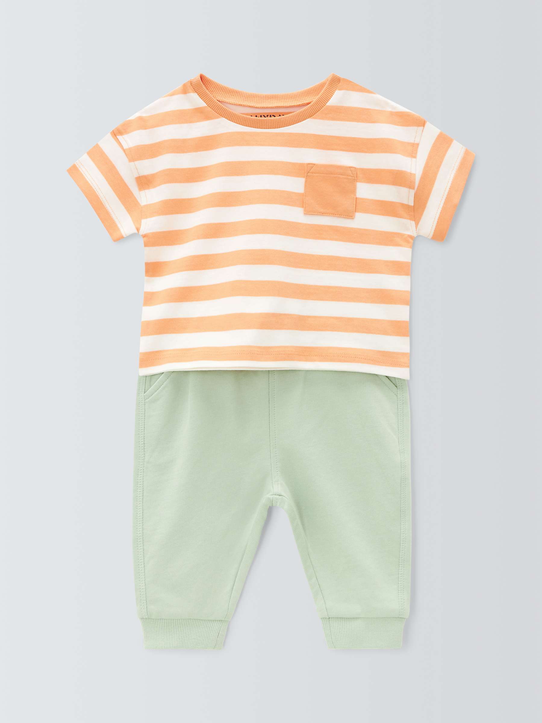 Buy John Lewis ANYDAY Baby Stripe T-Shirt & Joggers Set, Multi Online at johnlewis.com