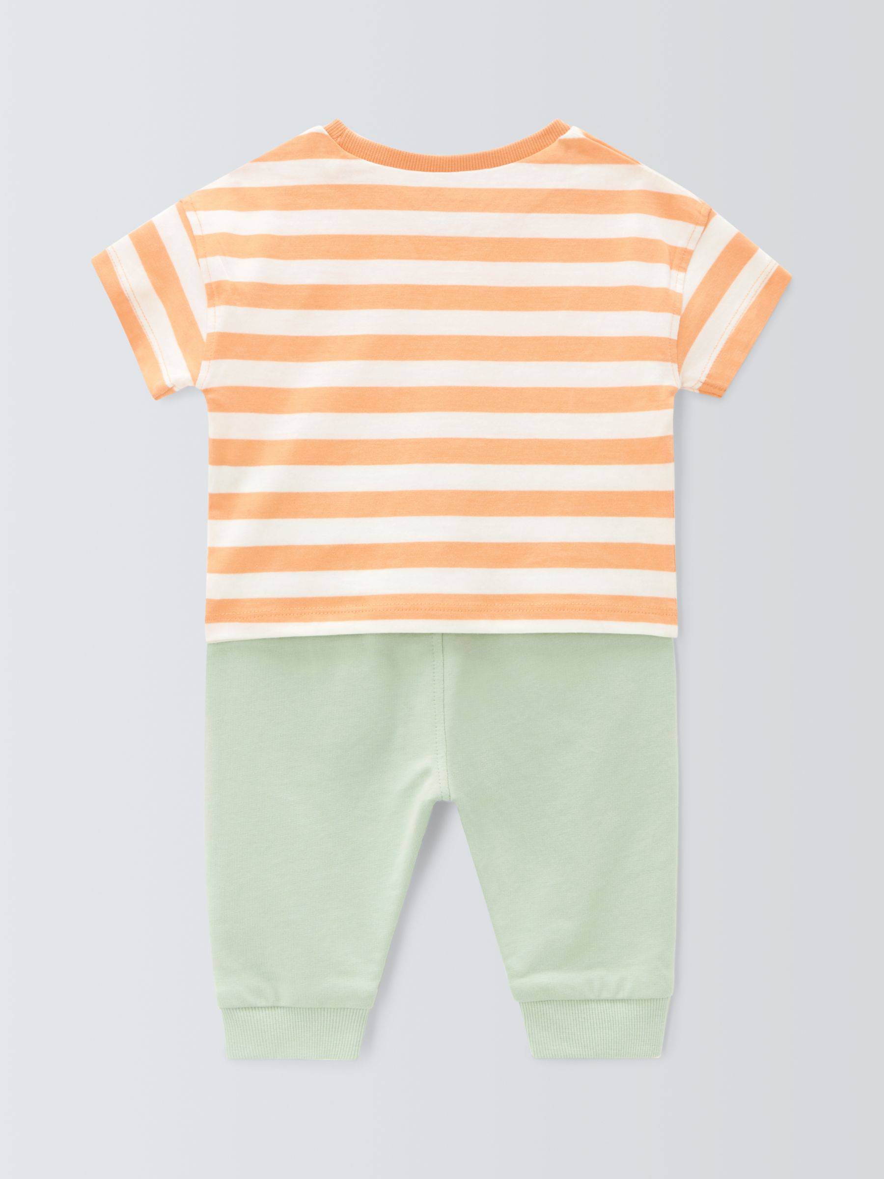 John Lewis ANYDAY Baby Stripe T-Shirt & Joggers Set, Multi, 6-9 months
