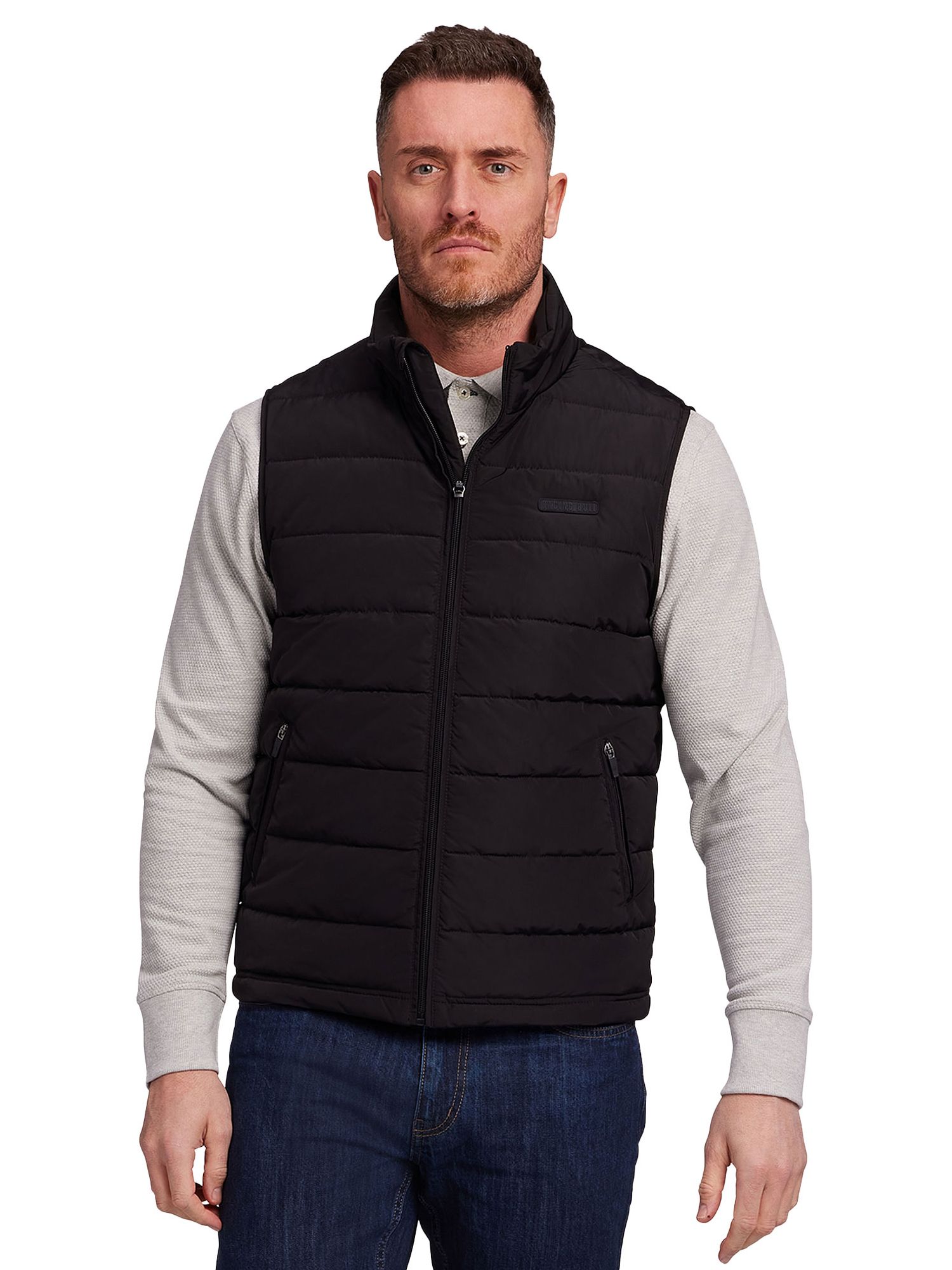 Raging Bull Midweight Quilted Gilet, Black at John Lewis & Partners