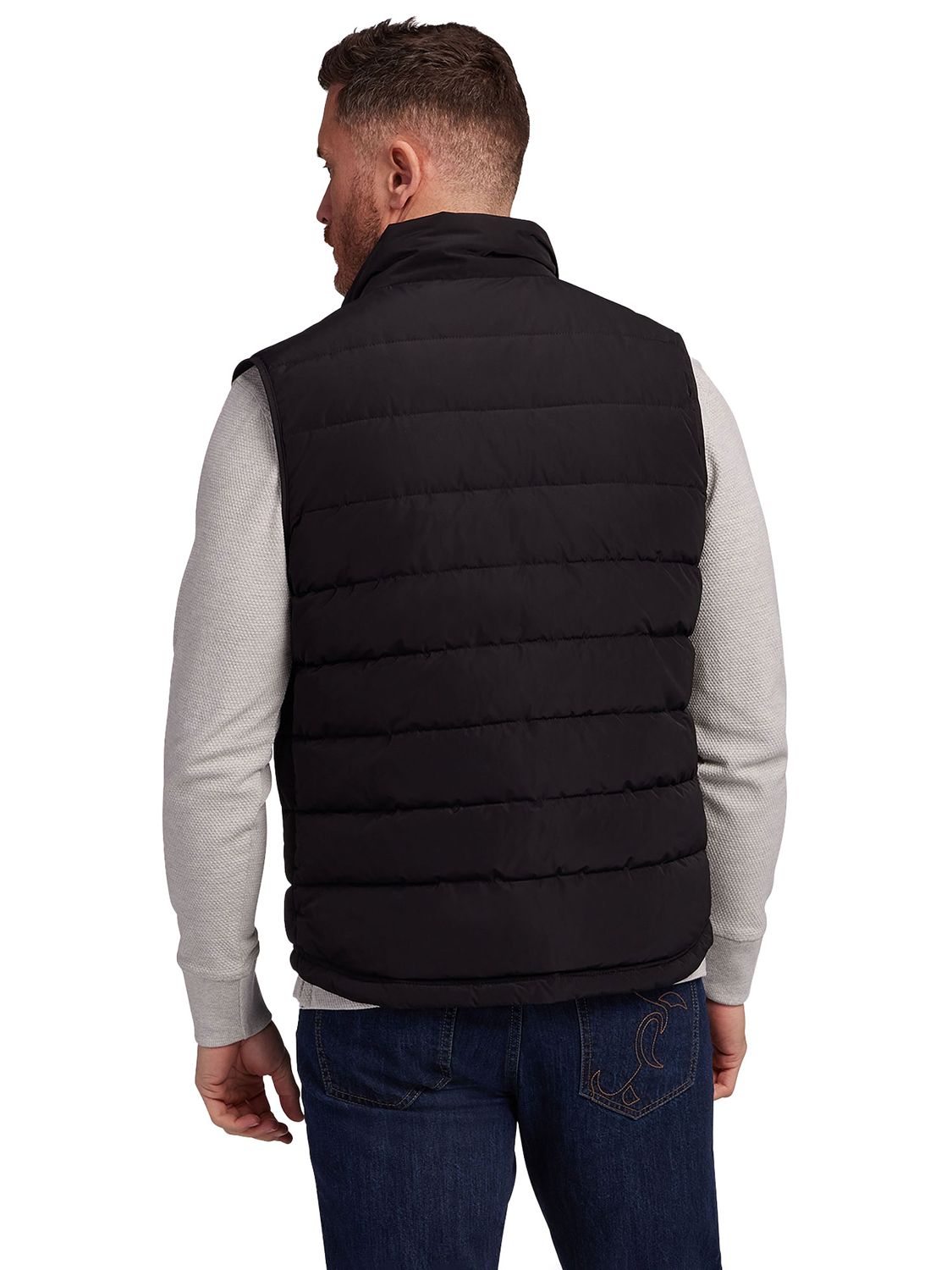 Raging Bull Midweight Quilted Gilet, Black at John Lewis & Partners