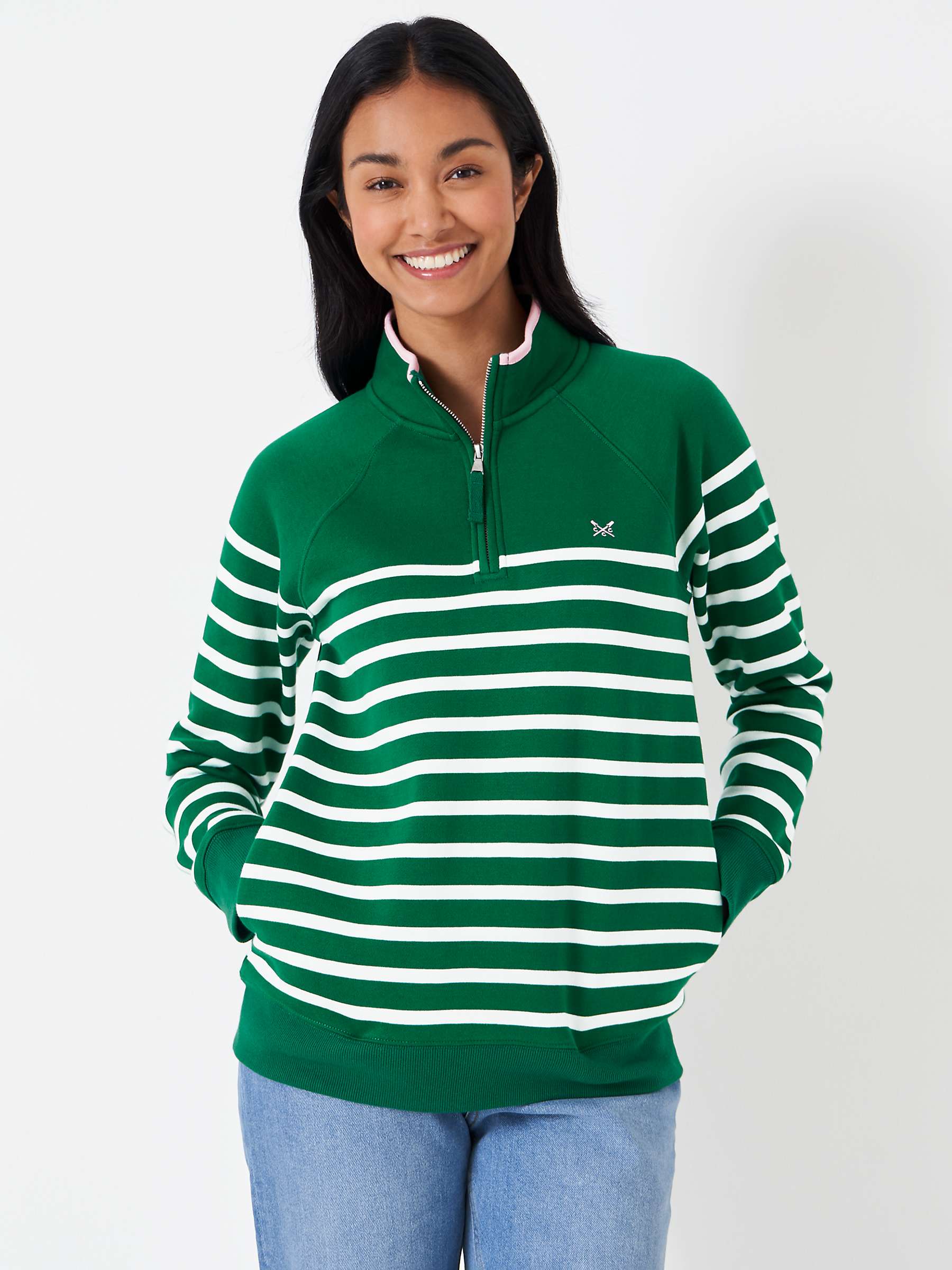 Buy Crew Clothing Half Zip Sweatshirt Online at johnlewis.com