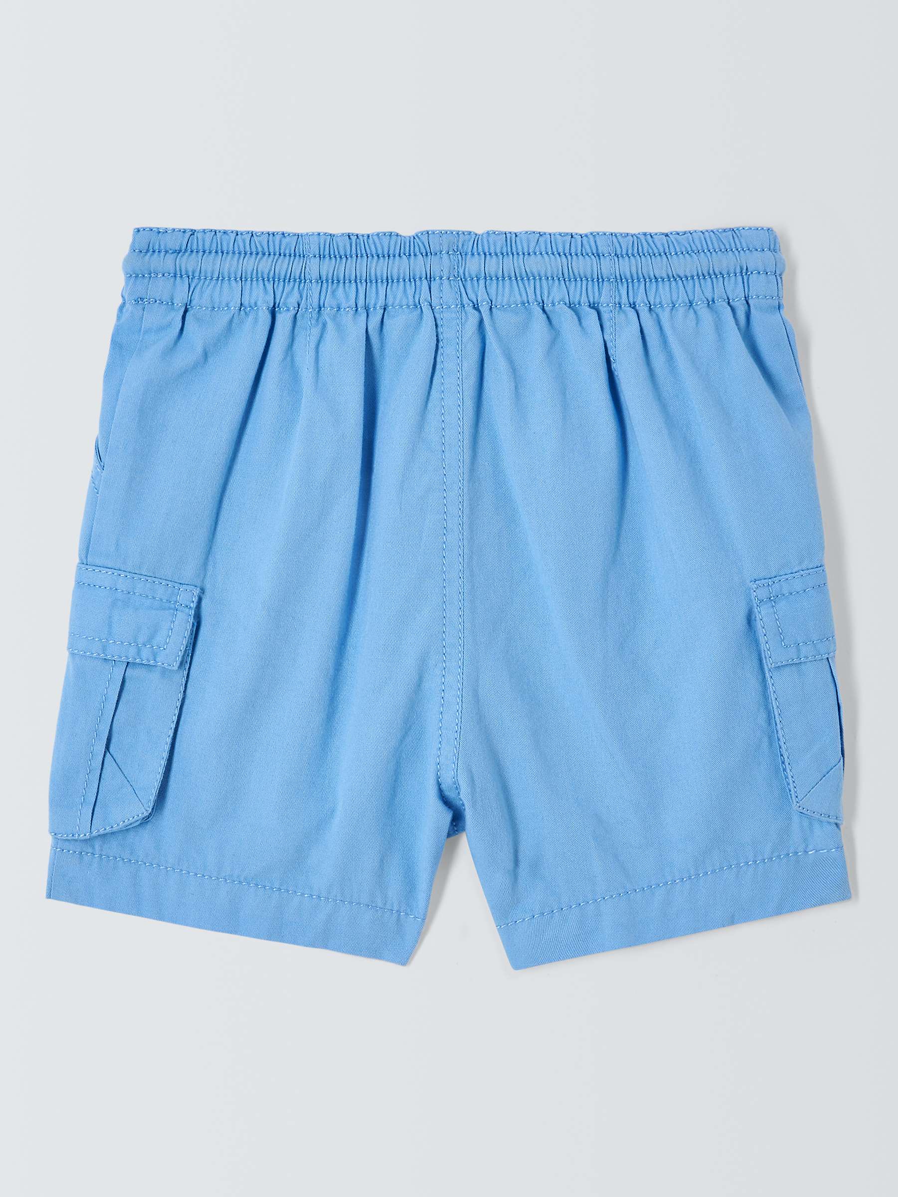 Buy John Lewis Baby Cargo Drawstring Shorts, Blue Online at johnlewis.com