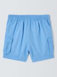John Lewis Baby Cargo Drawstring Shorts, Blue