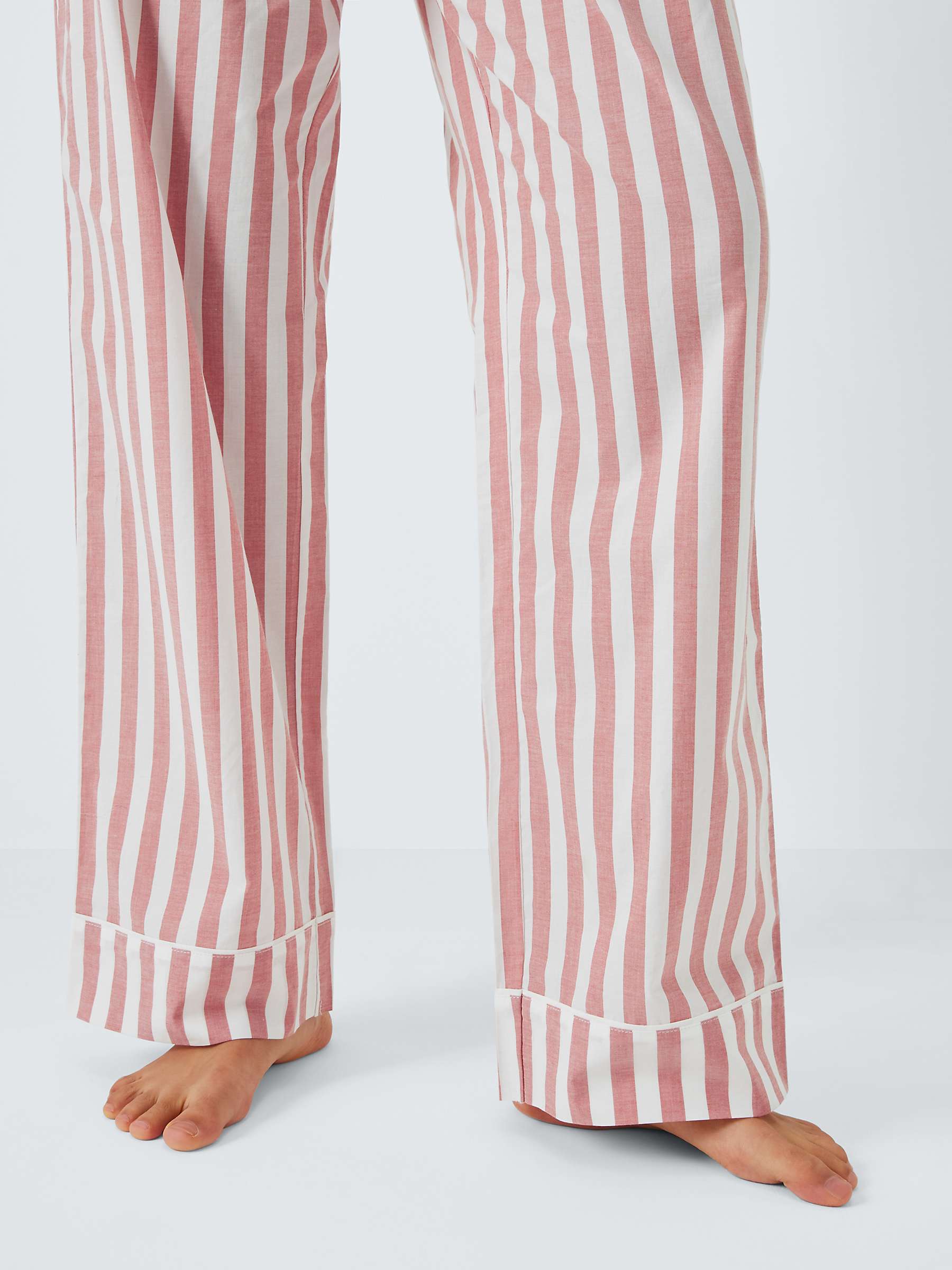 Buy John Lewis Kora Stripe Pyjama Bottoms, Desert Rose Online at johnlewis.com