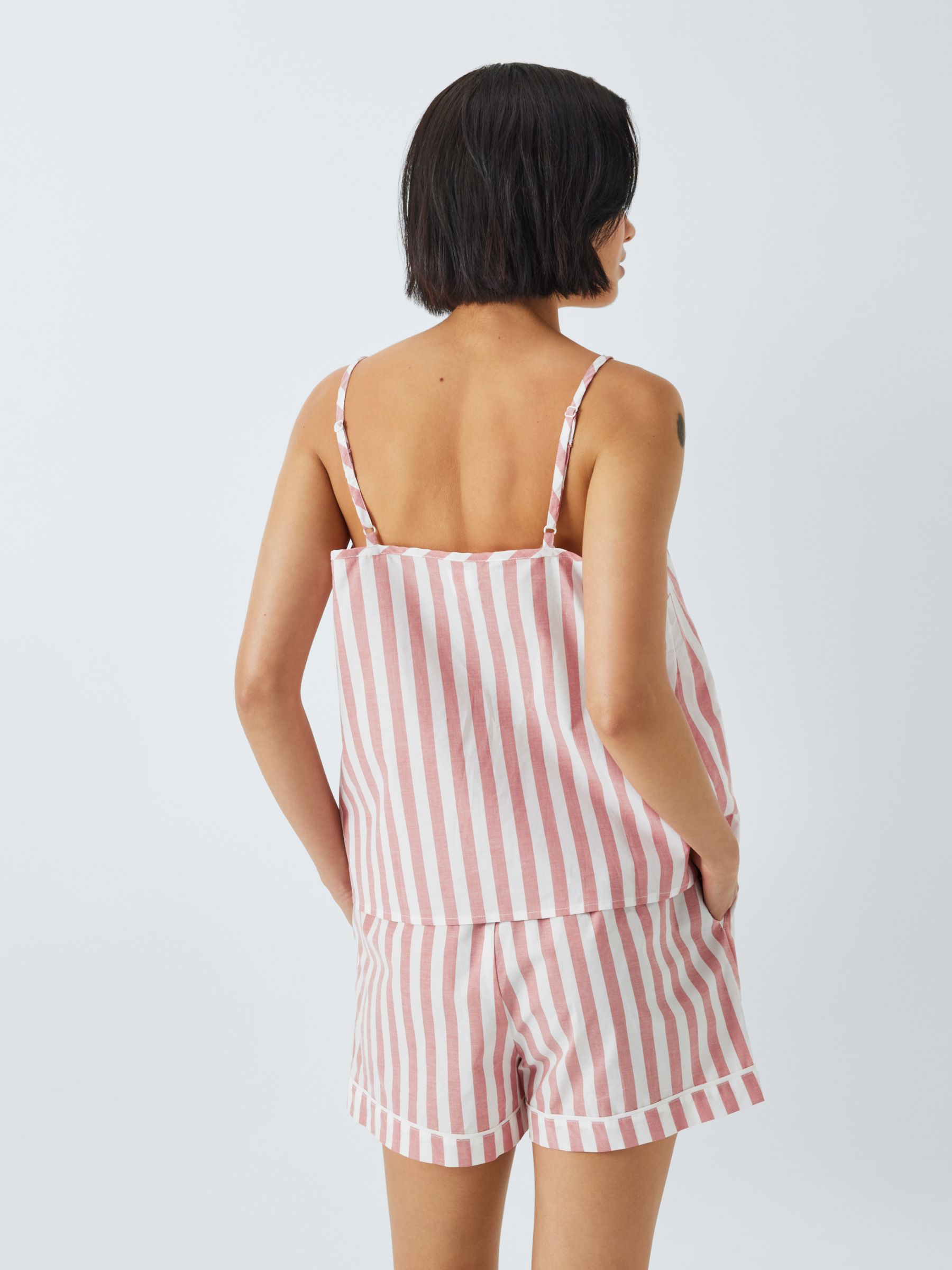 Buy John Lewis Kora Stripe Camisole Pyjama Top, Desert Rose Online at johnlewis.com