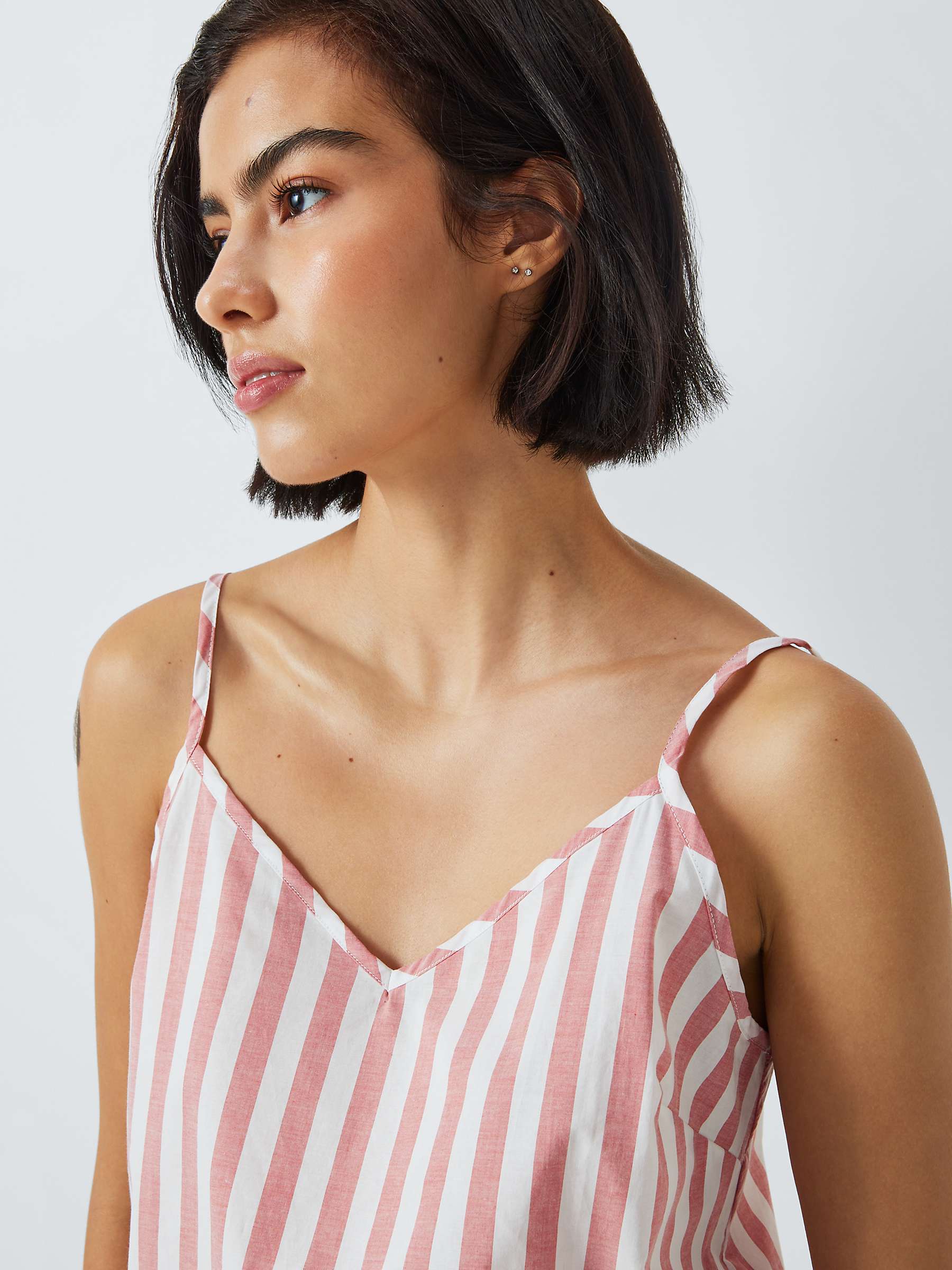 Buy John Lewis Kora Stripe Camisole Pyjama Top, Desert Rose Online at johnlewis.com