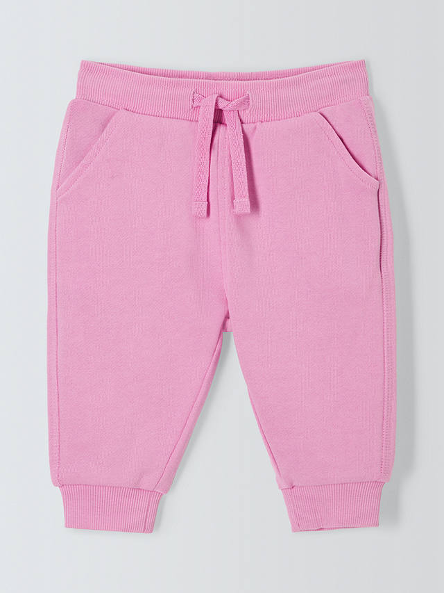 John Lewis ANYDAY Baby Cotton Joggers, Pink