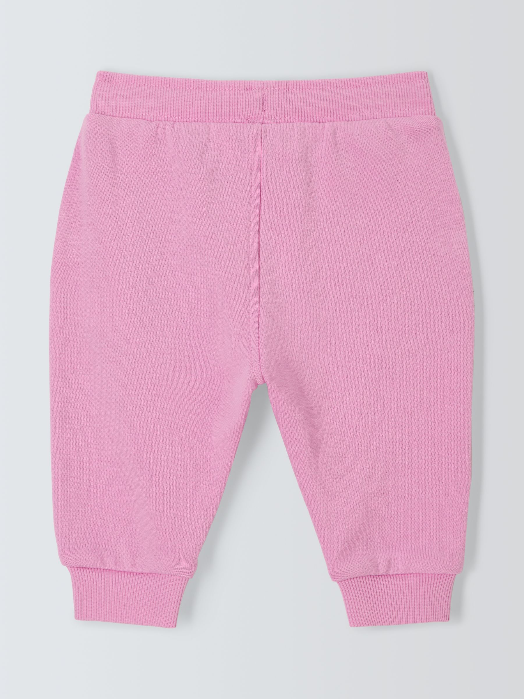 John Lewis ANYDAY Baby Cotton Joggers, Pink, 3-6 months