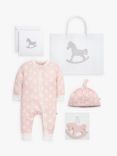 The Little Tailor Baby Luxury 3 Piece Gift Set, Pink/White