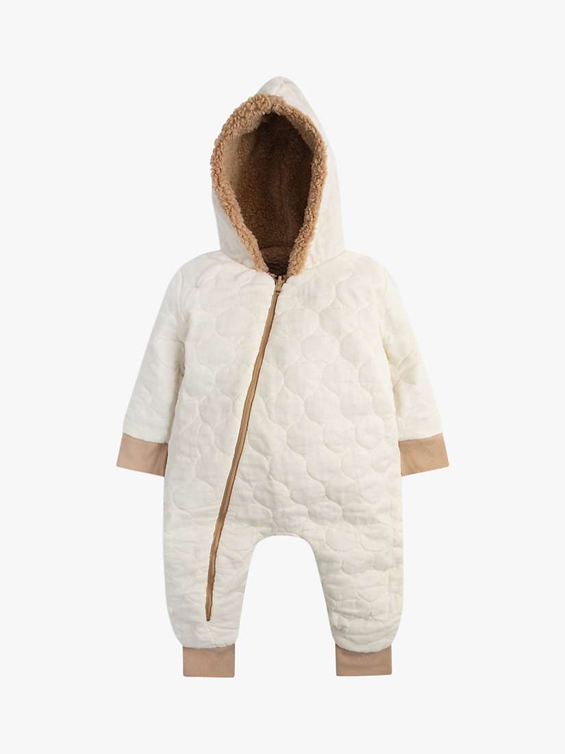 Buy The Little Tailor Baby Sherpa Fleece & Quilted Reversible Pramsuit Online at johnlewis.com