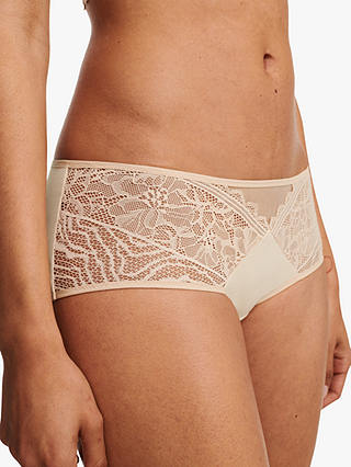 Chantelle Floral Touch Shorty Knickers, Golden Beige 