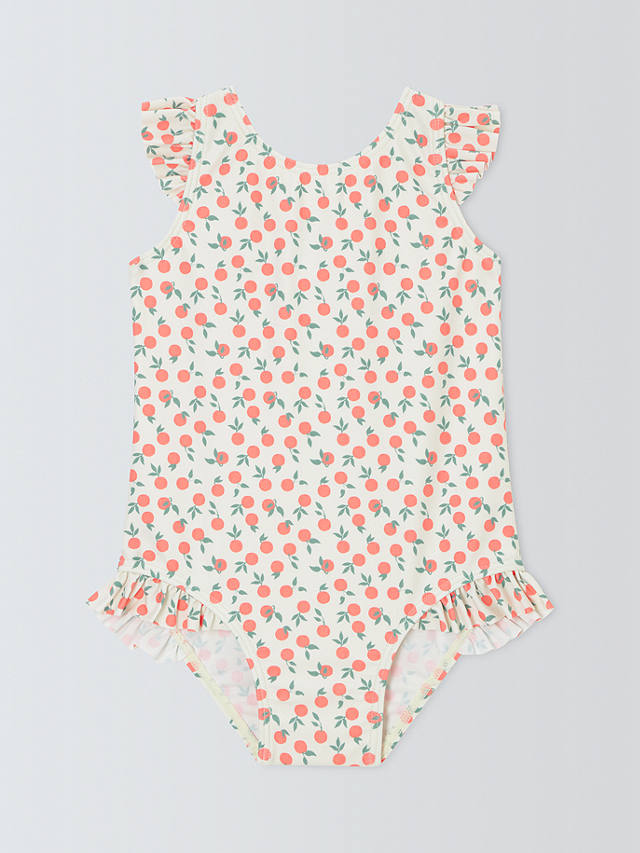 John Lewis Baby Oranges Swimsuit, Off White