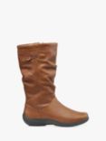 Hotter Derrymore II Wide Fit Mid Calf Leather Boots, Rich Tan