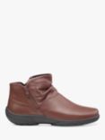 Hotter Murmur Leather Ankle Boots, Walnut