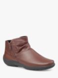 Hotter Murmur Leather Ankle Boots, Walnut