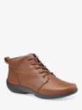 Hotter Ellery Leather Lace Up Ankle Boots, Rich Tan