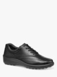 Hotter Tone II Wide Fit Classic Leather Bowling Style Shoes, Black