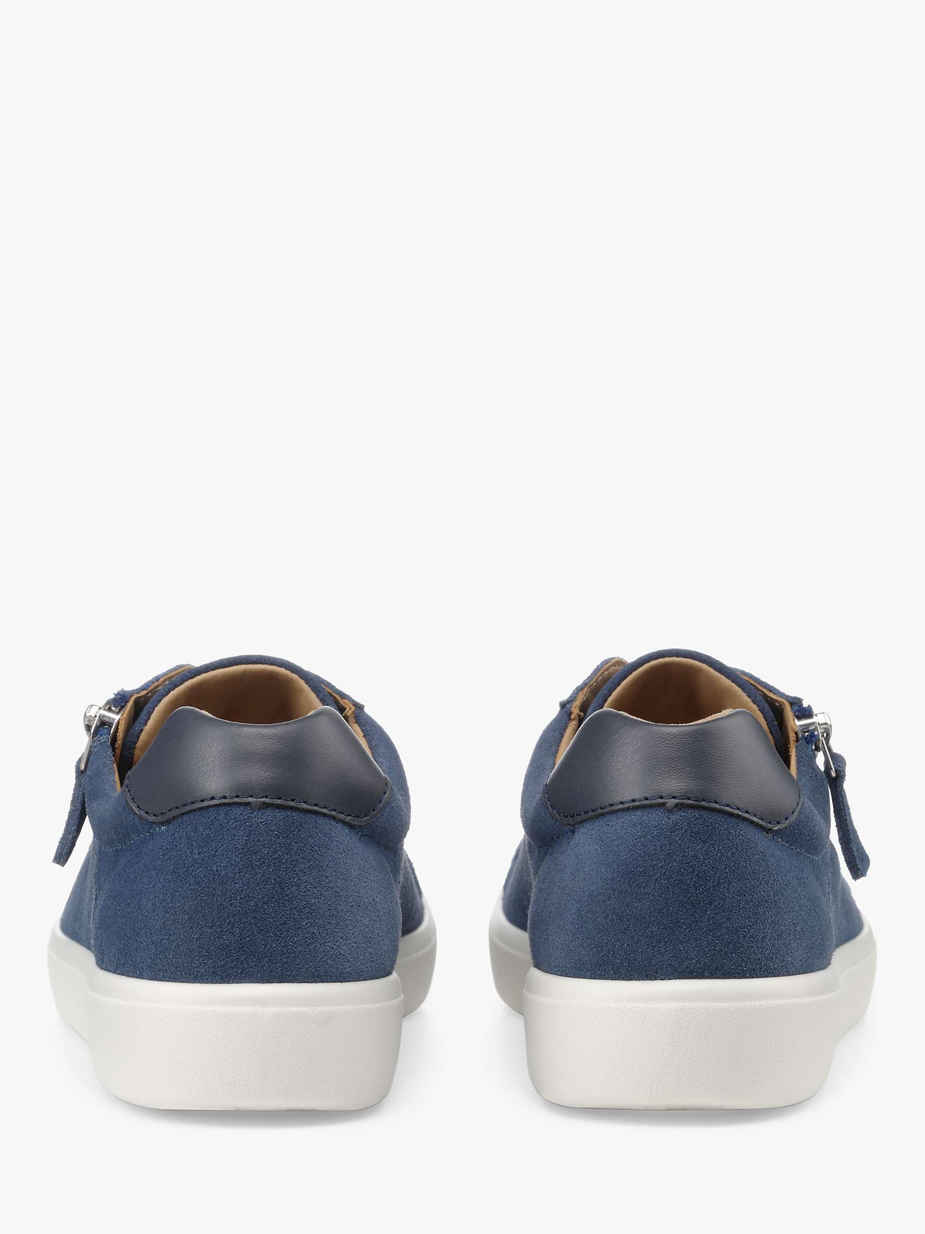 Buy Hotter Chase II Suede Zip and Go Trainers, Denim Blue Online at johnlewis.com
