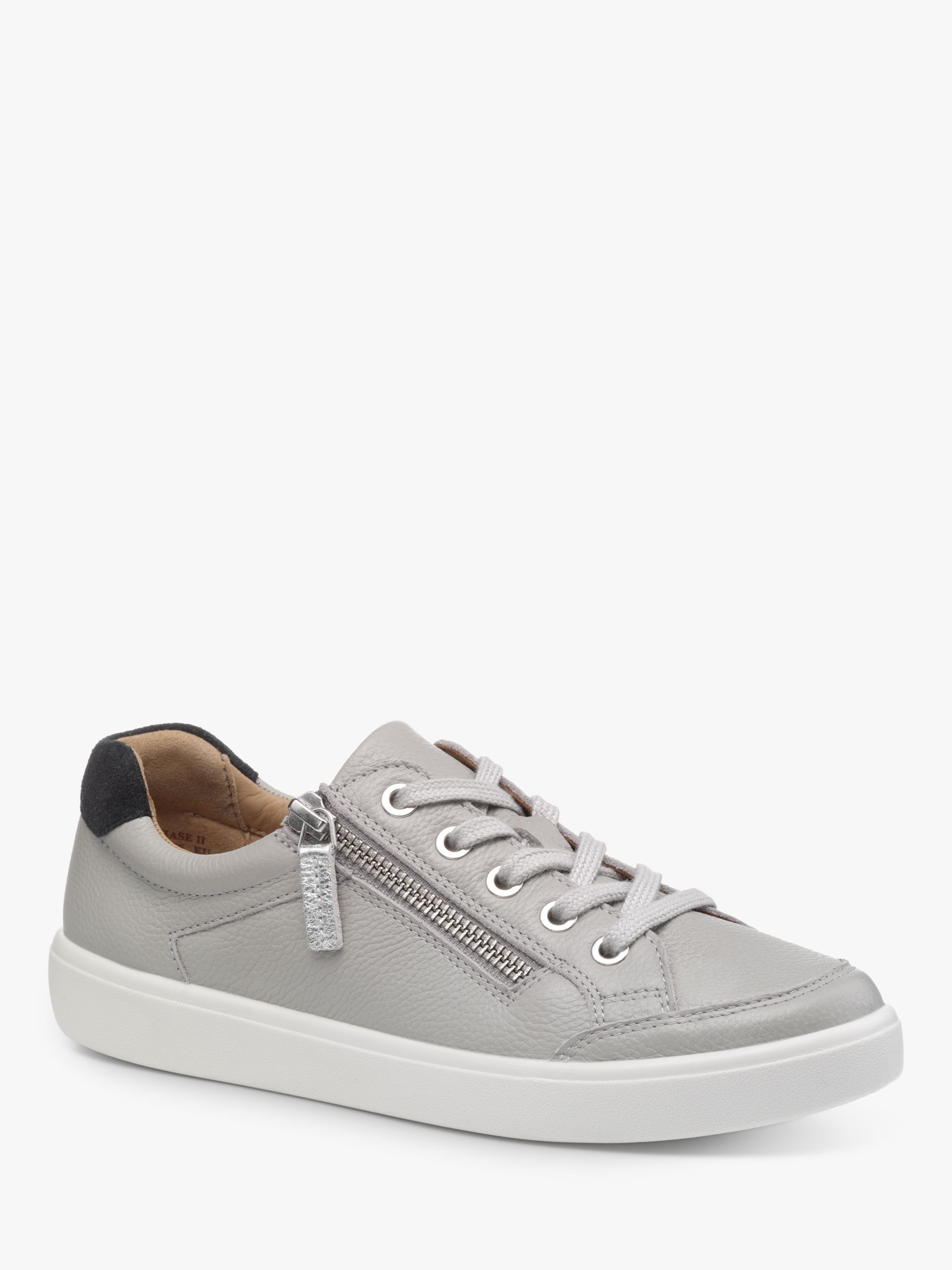 Buy Hotter Chase II Wide Fit Leather Zip and Go Trainers Online at johnlewis.com