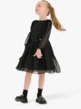 Angel & Rocket Kids' Charlotte Lurex Spot Party Dress, Black