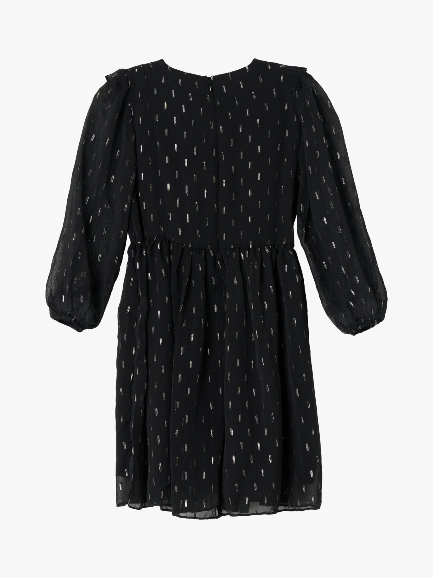 Angel & Rocket Kids' Charlotte Lurex Spot Party Dress, Black at John ...