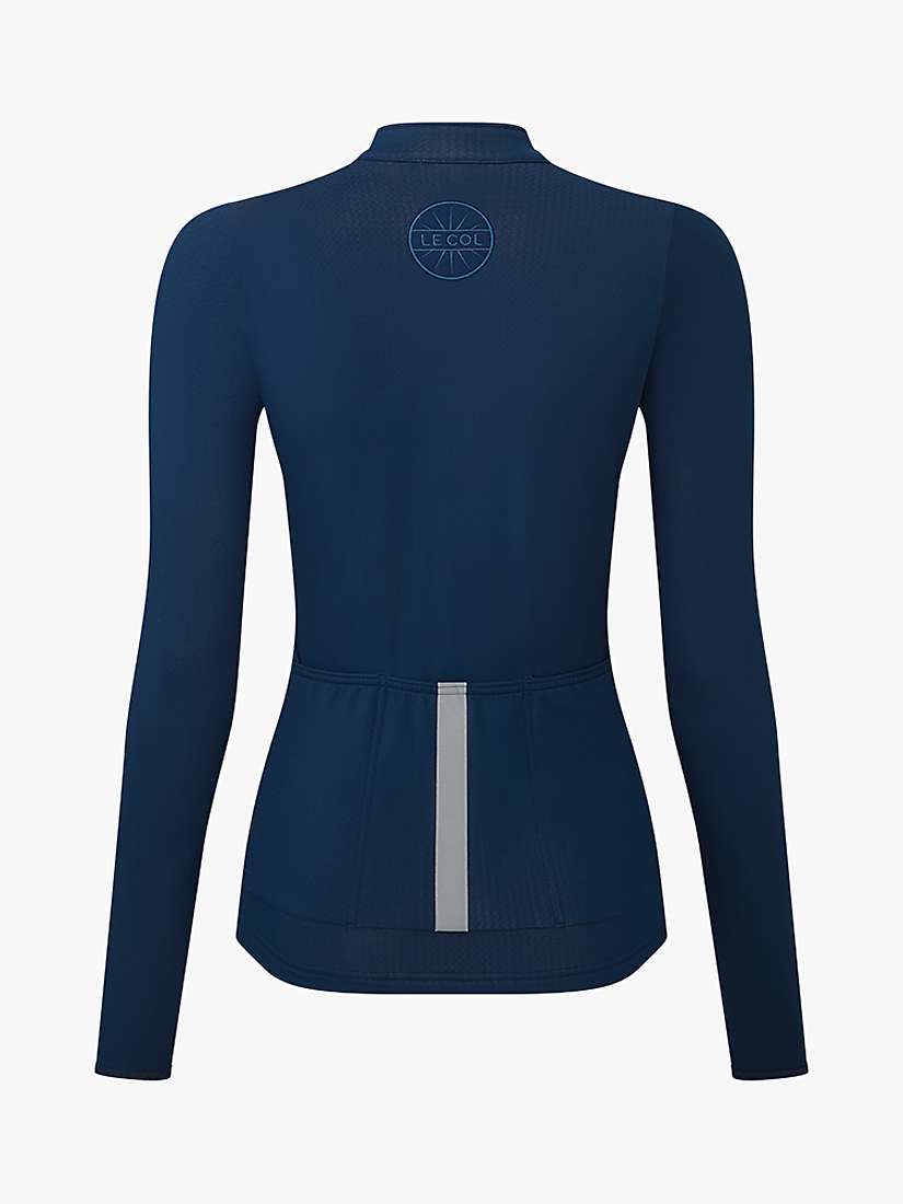 Buy Le Col Hors Categorie Long Sleeve Jersey Top, Navy/Saffron Online at johnlewis.com