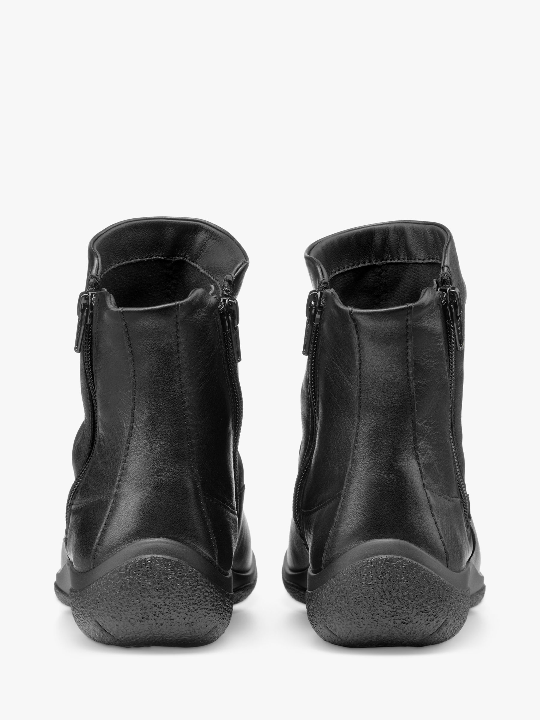Hotter Whisper Wide Fit Slouch Ankle Boots, Black, 6