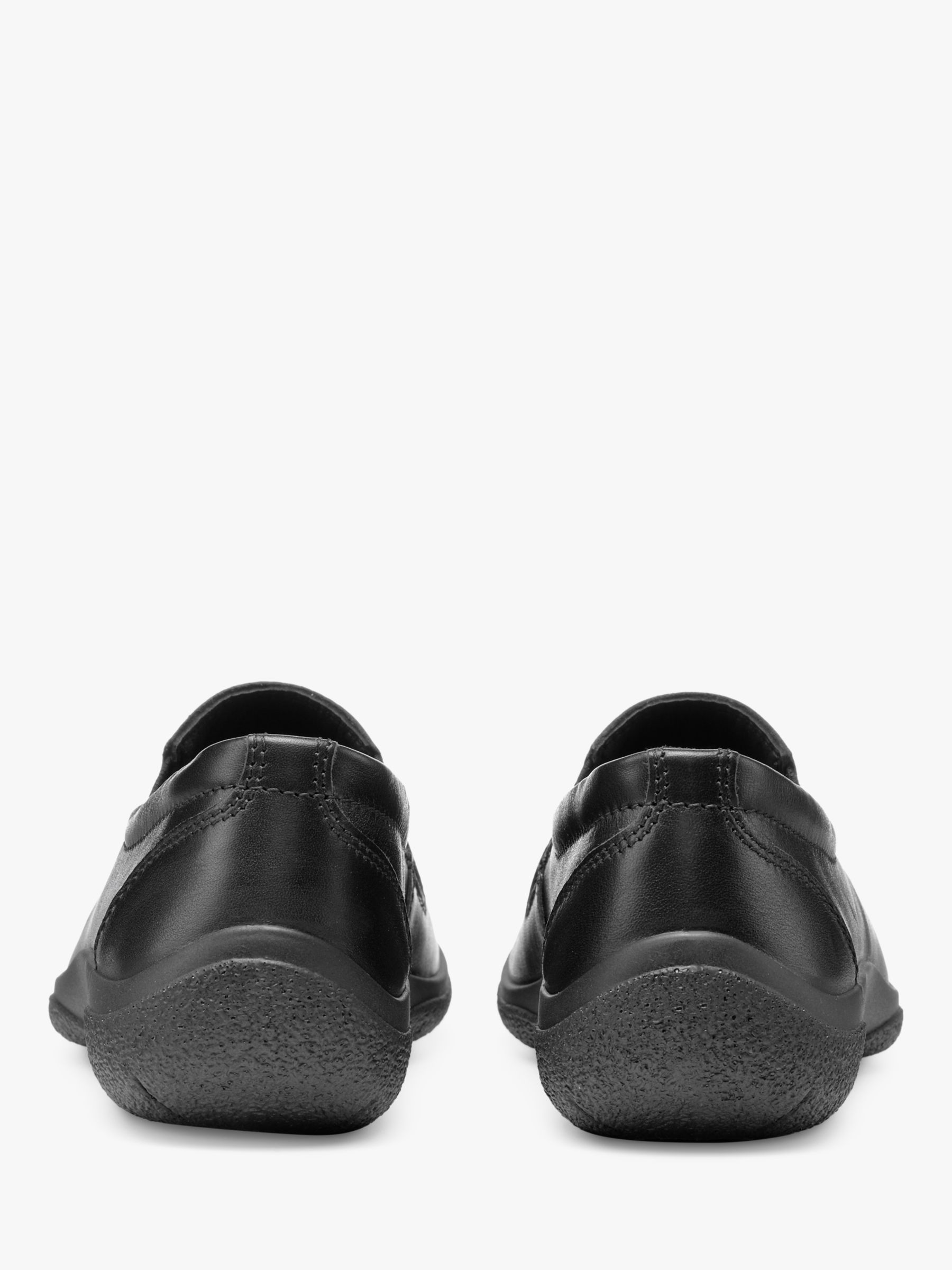 Buy Hotter Glove II Wide Fit Leather Slip-On Shoes, Black Online at johnlewis.com