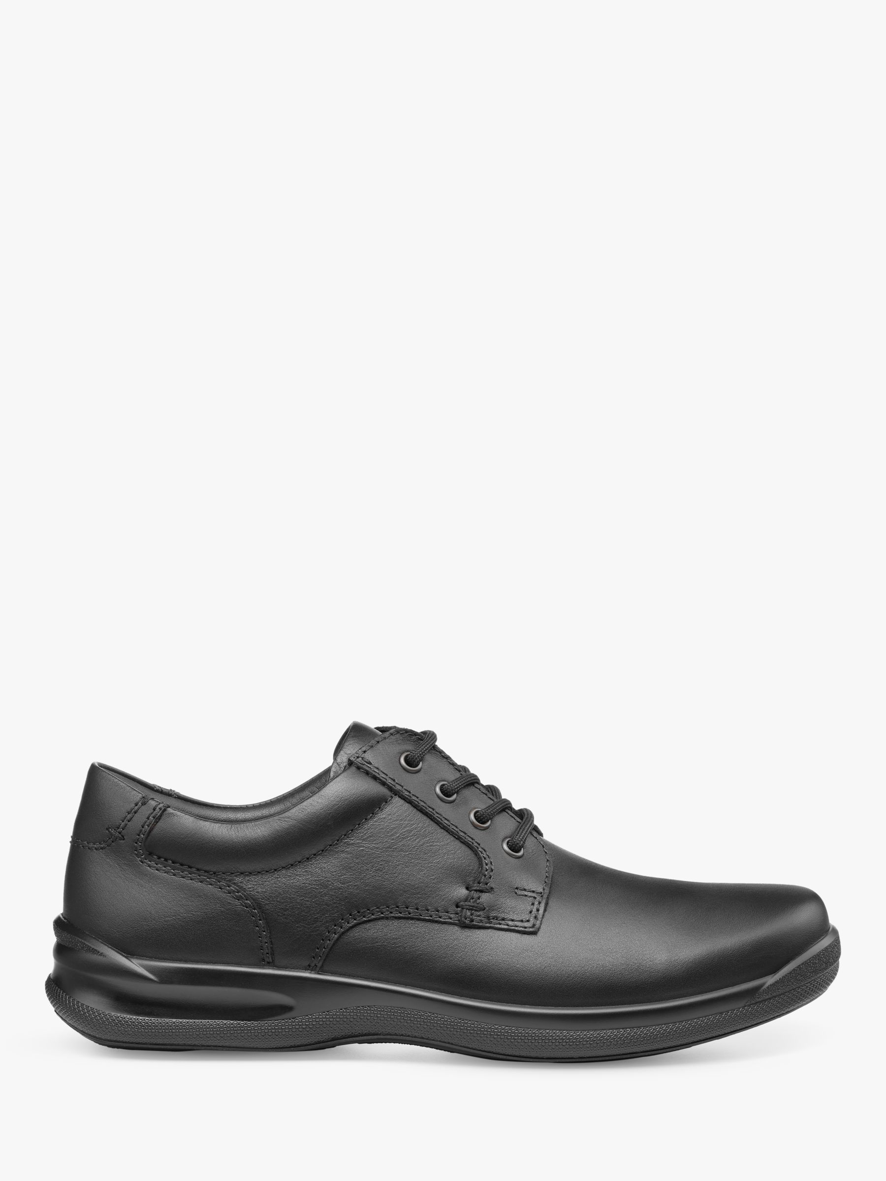 Hotter Burton II Classic Leather Lace-Up Derby Shoes, Black-le