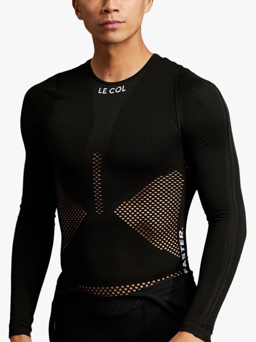 Le Col Unisex Pro Mesh Long Sleeve Base Layer Cycling Top, Black, XS