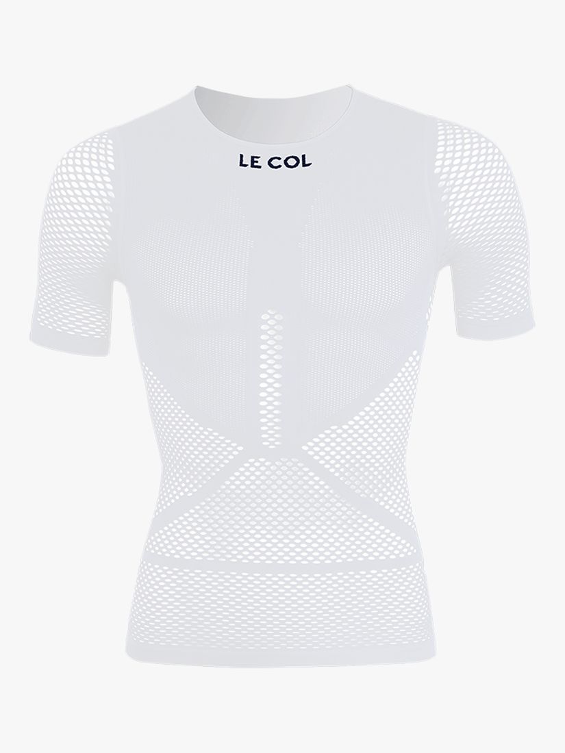 Le Col Unisex Pro Mesh Short Sleeve Base Layer Cycling Top, White, XS