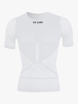 Le Col Unisex Pro Mesh Short Sleeve Base Layer Cycling Top, White